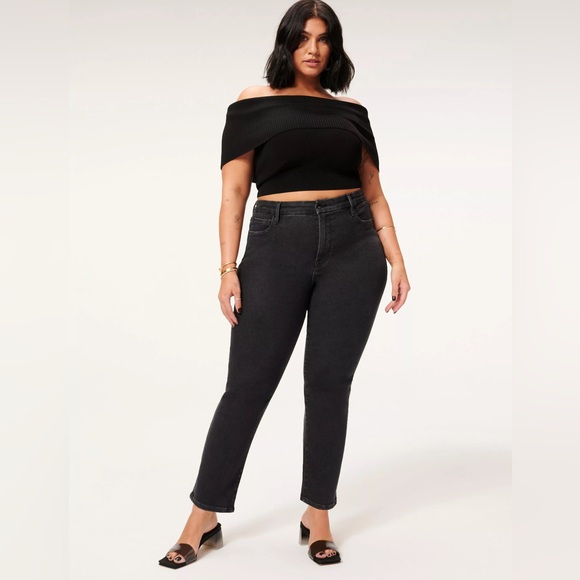 Good American Good Legs Classic Black Women's Jeans - Picture 1 of 7